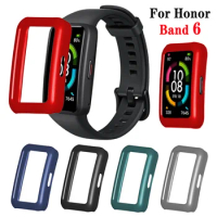 Protection Case For Honor Band 6 Hollow Protector Cover Bumper PC Hard Shell Smartwatch Cases For Huawei Honor Band6 Accessories