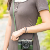 For Sony A7c2 A7C Case with Shoulder Strap Camera Bag handmade genuine Leather Protective Base