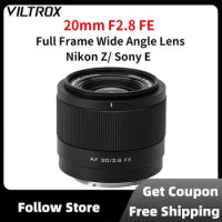 VILTROX 20mm F2.8 Full Frame Ultra Wide Angle Auto Focus VLOG Lens For Sony ZV-E1 A7RV ZV-E10 A7C FX30 Nikon Z Camera Z30 Z6