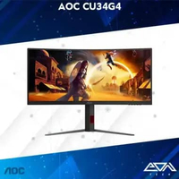 AOC CU34G4 Monitor ( 34"/WQHD/Curved/0.5ms/180Hz/2xHDMI/DP/HDR10/AdaptiveSync) Packing standar