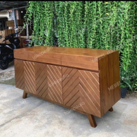 Meja Bufet TV Cantik Minimalis Kayu Jati Panjang 150cm Mebel Furniture