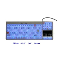 HST-355-LED-W Dustproof and Waterproof IP67 Industrial Light-emitting LED Silicone Medical Equipment White Keyboard