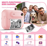 Máy Chụp Ảnh Trẻ Em, Máy Ảnh Kỹ Thuật Số In Hình, Máy Chụp Ảnh Tức Thì, Đồ Chơi Hoạt Hình Dễ Thương,