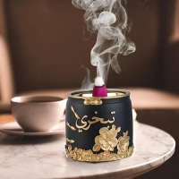 Mini Handmade Arabic Incense Burner Small Frankincense Resin Charcoal Bakhoor Burners for Yoga Spa Aromatherapy Home Decor Stove