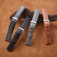 Lychee Cowhide Strap Genuine Leather Watchbands Men Women Watch Band Watch Accessories Bracelet 18mm 19mm 20mm 21mm 22mm