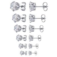 Bán hàng trực tiếp từ nhà sản xuất: bông tai zircon AAA cao cấp sáu chấu chất lượng cao, xuất khẩu n