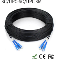 2 core Fiber optic cable SC to SC single mode 50M/100M/150M/200M/300M/400M/500M FTTH cable 2 core Fiber Optic jumper