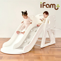 韓國 IFAM 攀岩滑梯組|溜滑梯-經典白