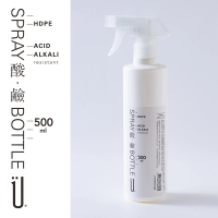 【UdiLife】4入組 耐酸鹼噴瓶500ml MIT台灣製(耐酸鹼 大容量500ml 75%酒精/次氯酸水/漂白水)
