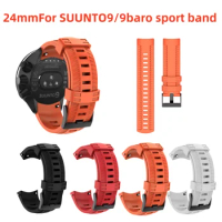 Suunto 9 Smart Bracelet with Rubber Silicone 24mm Watch Strap Suunto 9 Baro Replace Bracelet Sports Watch Strap