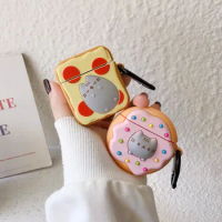Donut Toast Cat Earphone Case For Apple Airpods 1 2 Case Silicone Wireless Bluetooth Headphone Cover Shell For Airpods 2