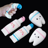 1pc Antistress Kids Toys Simulation Cartoon Squishy Toothpaste Scented Slow Rising Stress Reliever Squeeze Toys for Children