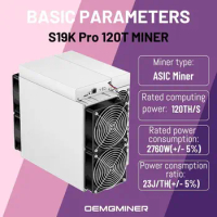 Antminer S19k pro 120Th 2760W Asic Miner Bitmain Crypto BTC Bitcoin Miner Mining