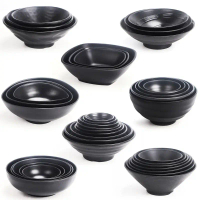 【Fhot】 Frosted Melamine Ramen Bowl Imitation Porcelain Large Noodle High Temperature Resistance Bowl