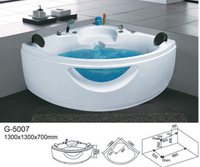 【麗室衛浴】BATHTUB WORLD 扇形 人體工學設計款 按摩浴缸 G-5007 1300*1300*700mm