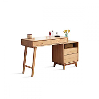 源氏木語布拉格橡木原木色伸縮化妝桌0.9M(不含鏡)  Y84D01 (H014361549)