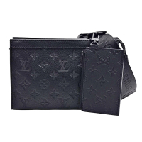 【Louis Vuitton 路易威登】M81115經典Gaston Shadow小牛皮附帶小錢包斜背包(黑色)
