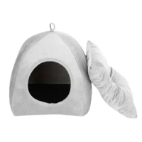 2-In-1 Semi-Closed Pet Tent House All Season Universal Thicken Kitten Sleep Mattress Winter Warm Foldable Bed Pet Supplies