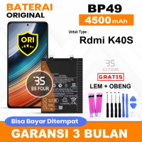 ( FREE BONUS ) FOR Baterai Batre Redmi K40s / BP49 / 4500mAh Original