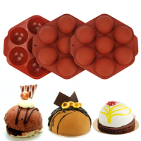 Chocolate Molds 2 Pcs Semi Sphere Silicone Molds for Baking, Cocoa Hot Chocolate Bomb Bowl Mold, Cake, Jelly, Bath Bomb Molds