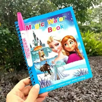 Buku Gambar Pena Air Ajaib / Buku Mewarnai / Magic Water Book Ajaib Dengan Spidol Air Frozen