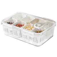 Fruit Saver Food Storage Case Multifunction Space-saving Design Fridge Produce Saver Containers For Storage Kitchen Accessories