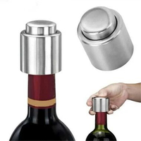 Stainless Steel Tutup Botol Wine Vacuum Sealed - Tahan Lama, Estetika Elegan IH Silver