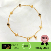 Gelang kaki vancleef emas asli ringan 8 karat 375% toko emas surabaya