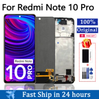 6.67" Original For Xiaomi Redmi Note 10 Pro Display LCD Touch Screen with Frame For Redmi Note10Pro M2101K6G Display Replacment