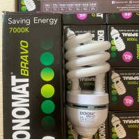 (TANPA DUS HANYA LAMPU SAJA) Lampu Spiral 45 Watt Ekonomat Bravo 7000K