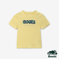 【Roots】Roots 小童- OUTDOOR ROOTS短袖T恤(奶油黃)