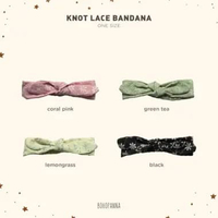 BOHOPANNA - KNOT LACE BANDANA - BANDO ANAK - PITA BAYI LEMONGRASS