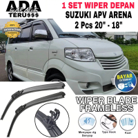 Wiper Blade Frameless Mobil Suzuki APV / APV Arena Sepasang 2 Pilihan Ukuran Pembersih Kaca Depan Ak