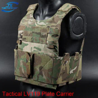 Tactical LV119 Plate Carrier Front Rear Extenion Plate Elastic Cummerbund Military Armor Setup Airsoft Paintball Hunting Vest