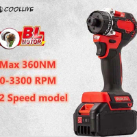 Brushless Electric Screwdriver 1/4" Driver Impact Drill 20 Torque Rechargeable Cordless Power Tools For Makita 18V Battery