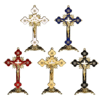 Tượng Nhỏ Cây Thánh Giá Đứng, Tượng Chúa Jesus Christ Trên Chữ Thập, Thích Hợp Cho Văn Phòng Và Nhà 