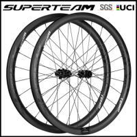SUPERTEAM Gravel Disc Brake Carbon Wheelset 700C Center Lock Road Cycling Wheels