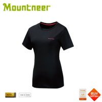 【Mountneer 山林 女 透氣排汗抗UV上衣《黑色》】21P58/短袖/排汗衣/運動短袖/登山露營
