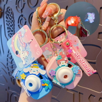 正版三麗鷗相機投影汽車鑰匙扣掛件精致女創意網紅可愛書包掛飾品