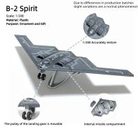 B-2 SPIRIT,1: 200, assembled plastic airplane model (including display rack), home display and colle