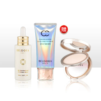【蓓朵娜BELDORA】衛星美白精華50ml+極光CC霜50g 贈 極光CC霜8g+極光蜜粉餅12g