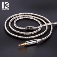 KBEAR 16 Core Silver Plated Balanced Cable 2.5/3.5/4.4MM With MMCX/2pin/QDC Connector For ZS10 Pro AS10 ZSX ZSN C12 BL-03