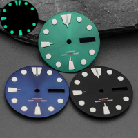 Watch Dial Fit Seiko SKX007 6105 SKX009 SRPD Tuna Monster Turtle Men's Watch Repair Tool Parts With C3 Green luminous 3.8/4.1