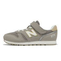 New Balance NB 休閒鞋 373 中童 寬楦 棕 米白 麂皮 拼接 魔鬼氈 小朋友 運動鞋 NB YV373MT2-W