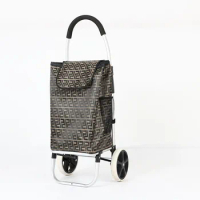 Shop 2 Plastic Wheel Lightweight Personal Folding Collapsible Shopping Bag Trolley For Supermarket