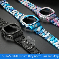 DW5600 GW-5600 Refitted Titanium Aluminum Alloy Watchband Bezel Set For G-SHOCK Casio DW-5600 GW-B5600 Watch Strap and Case