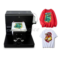 Automatic A4 Textile Flatbed DTG Printer Multifunction Garment T Shirt Clothes Printing Machine