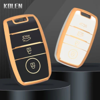 TPU Car Remote Key Case Cover Shell Fob For KIA Sportage Cerato Optima K2 K3 K4 K5 RIO Picanto Soul Sorento Sedona 3 4 Buttons