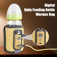 Digit Baby Feeding Bottle Warmer Bag Insulated Portable USB Thermostat Bottle Infant Bottle Feeding Warmers Carrier For Travel