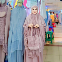 Mukena Dewasa Baby silky~Free Box packing~Mukena Hantaran Kado~Adem